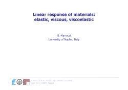 Linear response of materials: elastic, viscous