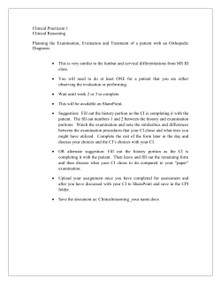 Clinical Reasoning Form