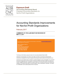 Accounting Standards Improvements for Not-for
