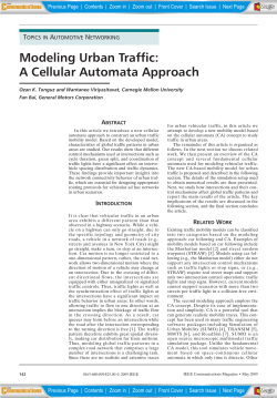 Modeling Urban Traffic: A Cellular Automata Approach
