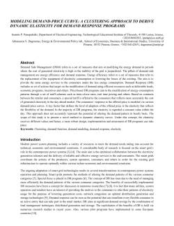modeling demand-price curve: a clustering approach to derive