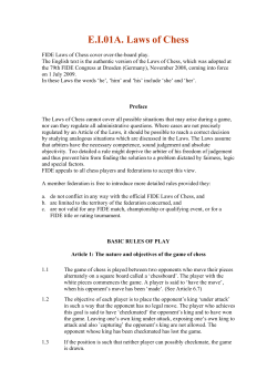 EI01A. Laws of Chess