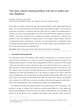 The open vehicle routing problem with driver nodes and time