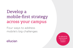 Develop a mobile-first strategy across your campus
