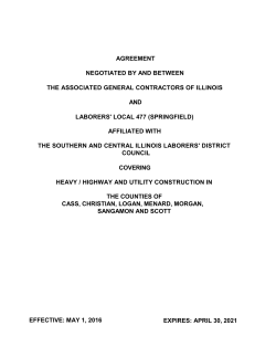 Highway Contract - Laborers Local 477