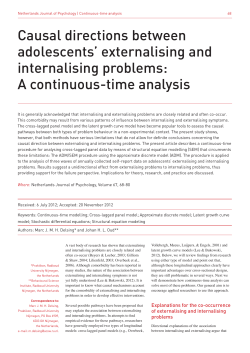 Causal directions between adolescents` externalising