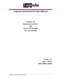 Logicube Omniclone Xi&trade; User`s Manual