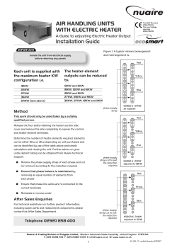 AIR HANDLING UNITS WITH ELECTRIC HEATER A