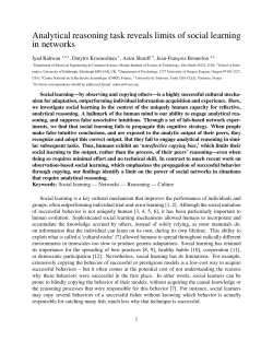 Analytical reasoning task reveals limits of social