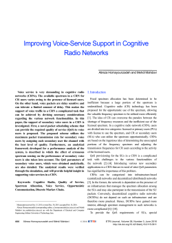 Improving Voice-Service Support in Cognitive Radio Networks