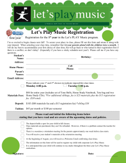 Let`s Play Music Registration