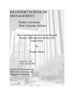 Microfoundations for the Linear Demand Product Differentiation