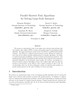 Parallel Shortest Path Algorithms for Solving Large