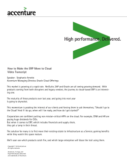 How to Make the ERP Move to Cloud Video Transcript