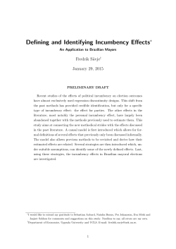 Defining and Identifying Incumbency Effects