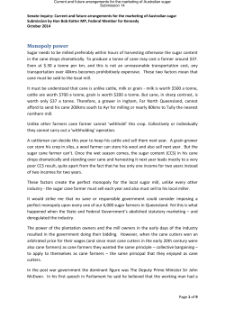 Monopoly power - Parliament of Australia