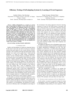 Efficiency Testing of Self-adapting Systems by Learning of Event