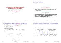 Lecture 4: Complete Market, One Period Trinomial Model