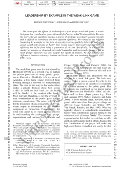 leadership by example in the weak-link game