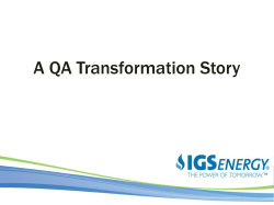 A QA Transformation Story