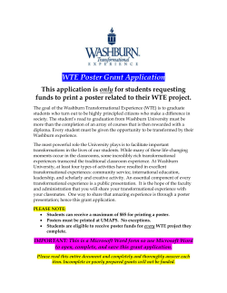 to the WTE Poster Grant Application (Word form document).