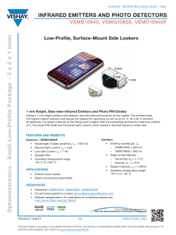 O p to e le c tro n ic s &ndash; S m a ll L o w -P ro fi le P a c k a g e