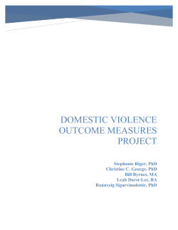 Domestic violence outcome measures project