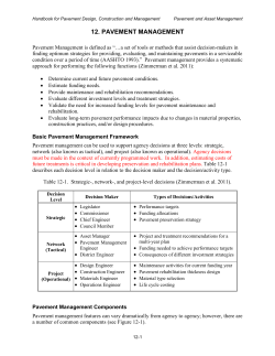 12 Pavement Management - American Association of State