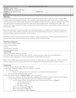 SEL Lesson Plan- Language Arts (Zero)