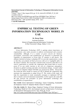 empirical testing of green information technology model in