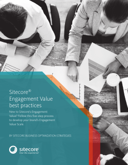 Sitecore&reg; Engagement Value best practices