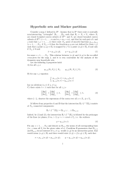 Hyperbolic sets and Markov partitions