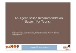 An Agent Based Recommendation System for Tourism