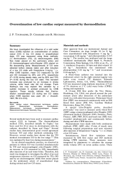 Overestimation of low cardiac output measured by thermodilution