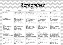 Chapter 2 Calendar