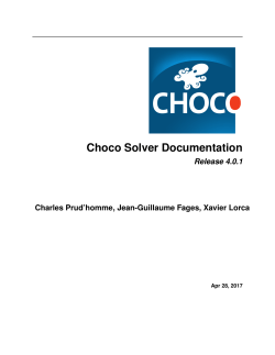 Choco Solver Documentation