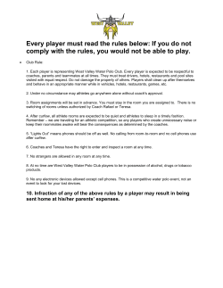 Every player must read the rules below: If you do not comply with the