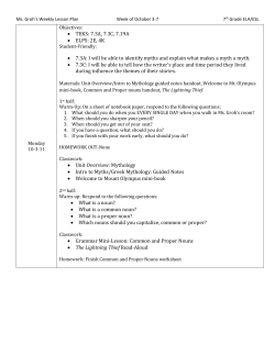 Ms. Groh`s Weekly Lesson PlanWeek of October 3