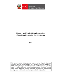 Explicit Contingencies Report 2014