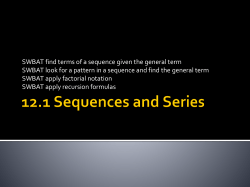 12.1 Sequences and Series - Miss-Stow-Math