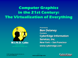 Computer Graphics in the 21st Century: the