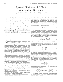 Spectral Efficiency Of CDMA With Random Spreading
