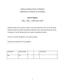 the Donor Report Form - Indiana University Bloomington