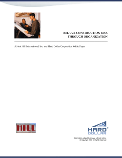 Organizing to Reduce Construction Risk