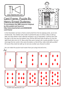 Card Frame: Puzzle By Henry Ernest Dudeney.