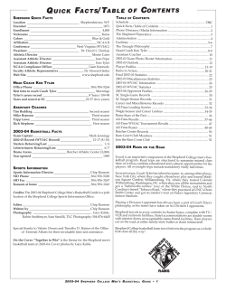 2003-04 Shepherd College Men`s Basketball