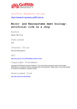 Micro- and Nanosystems meet biology: artificial life on a chip
