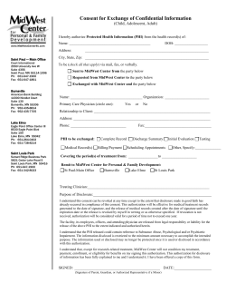 consent for the release of confidential information