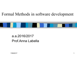 Metodi formali per il software