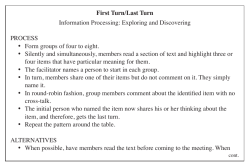 First-Last Turn - Thinking Collaborative